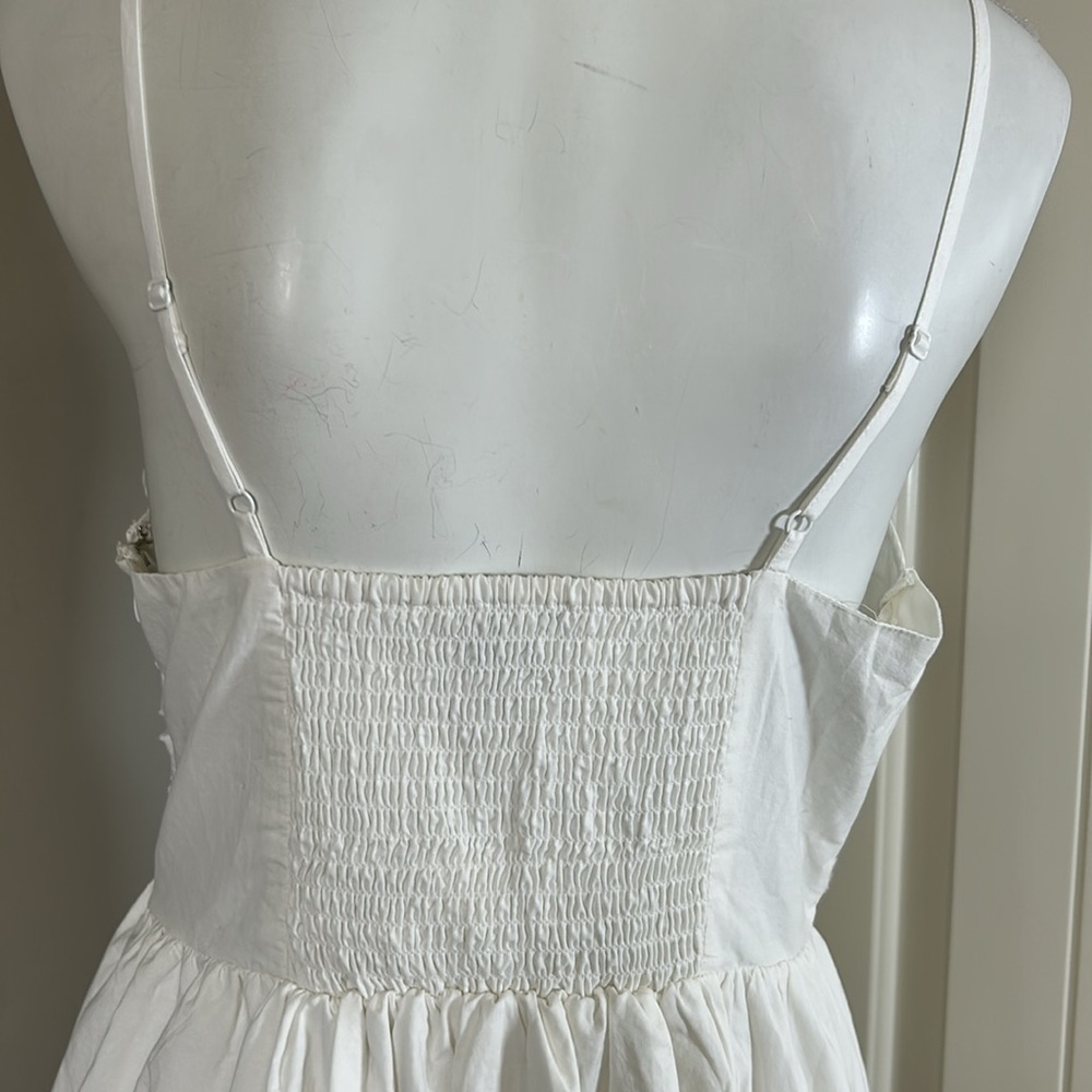 Anthropologie Vineet Bahl Sleeveless V Neck
Floral Cutwork Midi Dress White MNEW - Picture 11 of 16